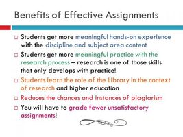 what are benefits of assignments